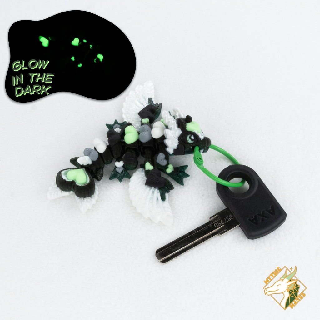 Klein Cupido Harten Draakje - Sleutelhanger