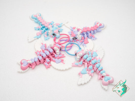 Petit Dragon Coeurs de Cupidon - Porte-clés