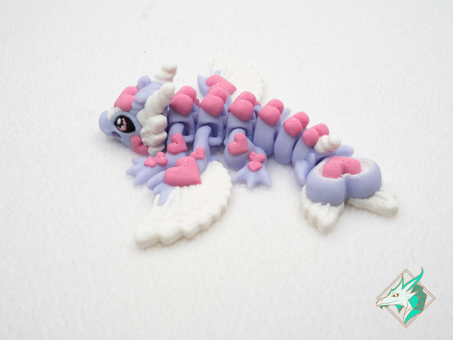 Petit Dragon Coeurs de Cupidon - Porte-clés