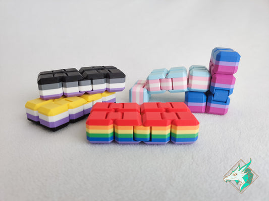 Cube Fidget Infinity avec Drapeaux de la fierté