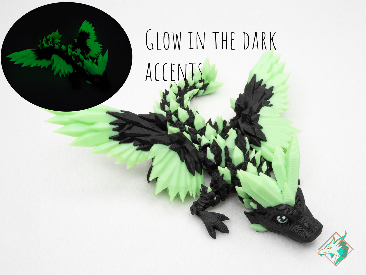 Gevleugelde Kristal Draak - Baby & Jong