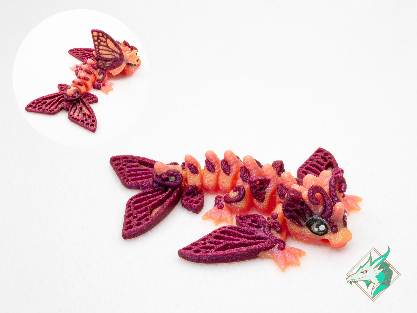 Klein Vlinder Draakje - Sleutelhanger