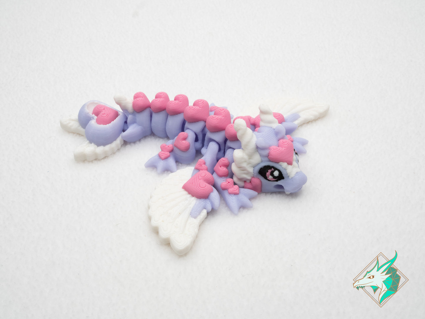 Petit Dragon Coeurs de Cupidon - Porte-clés