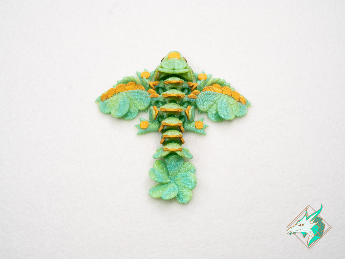 Tiny Lucky Clover Dragon - Keychain