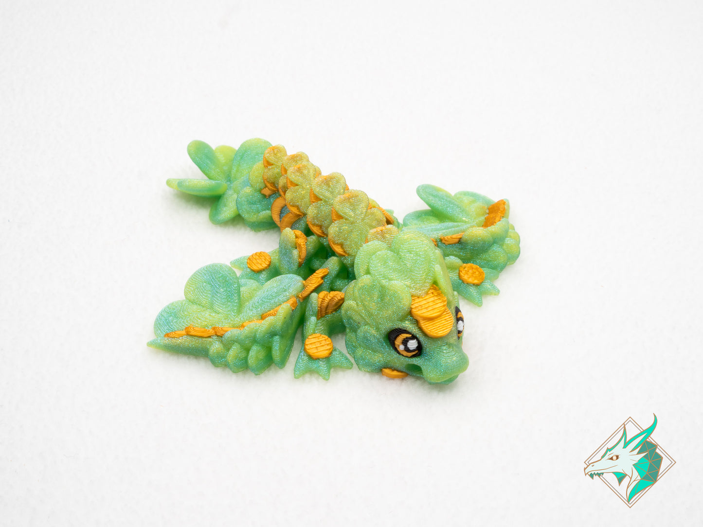 Tiny Lucky Clover Dragon - Keychain