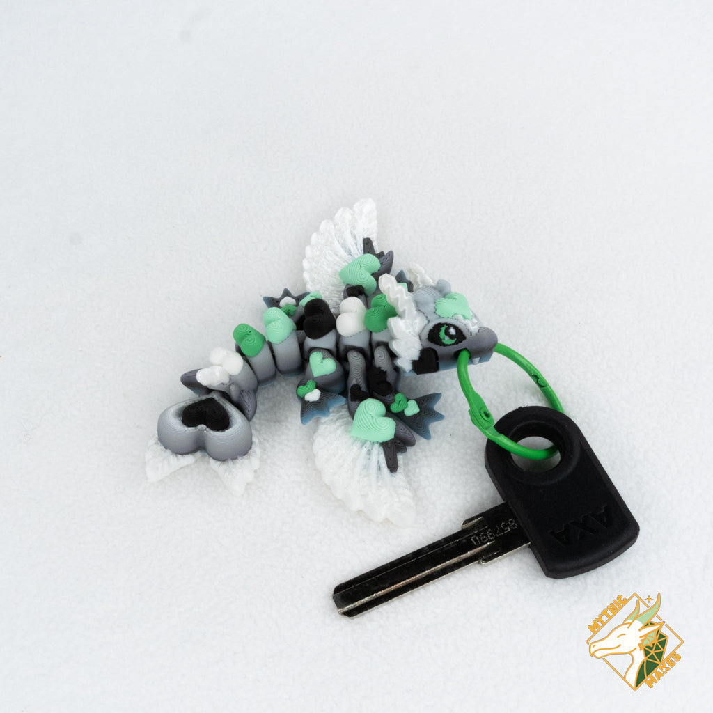 Klein Cupido Harten Draakje - Sleutelhanger