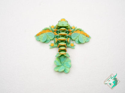 Tiny Lucky Clover Dragon - Keychain